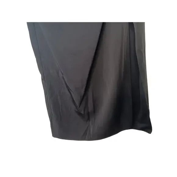 New with Tags Mac Duggal Black One Shoulder Feather Trim Gown Formal Dress Size6 - Picture 8 of 16